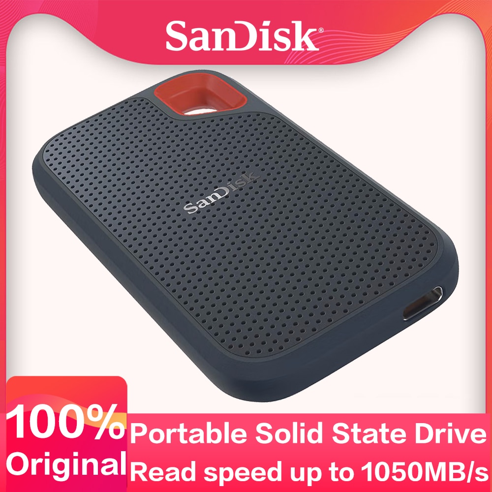 SanDisk Extreme E61 Portable SSD 1TB USB3.2 Gen 2 Type C External Solid State Drive Storage Disk Hard Drive Mobile Storage Drive
