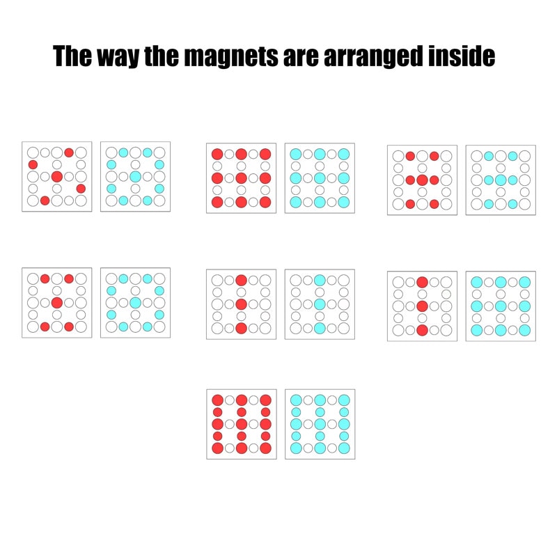 Gao Studio Square Blocks Magnetic Fidget Slider EDC Adult Metal Fidget Toys Autism ADHD Hand Spinner Anti-anxiety Stress  Relief