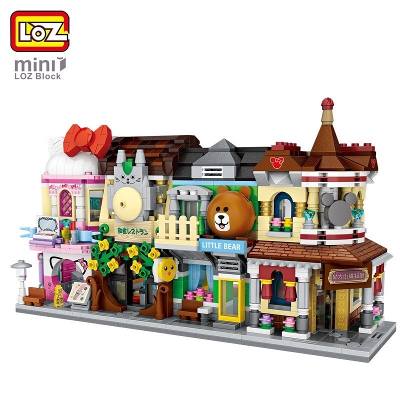 4pcs/set LOZ Street mini Blocks Kids Building Toys Girls Puzzle Holiday Gift 1621-1624 1625-1628 1629-1632 1633-1636 1653-1656