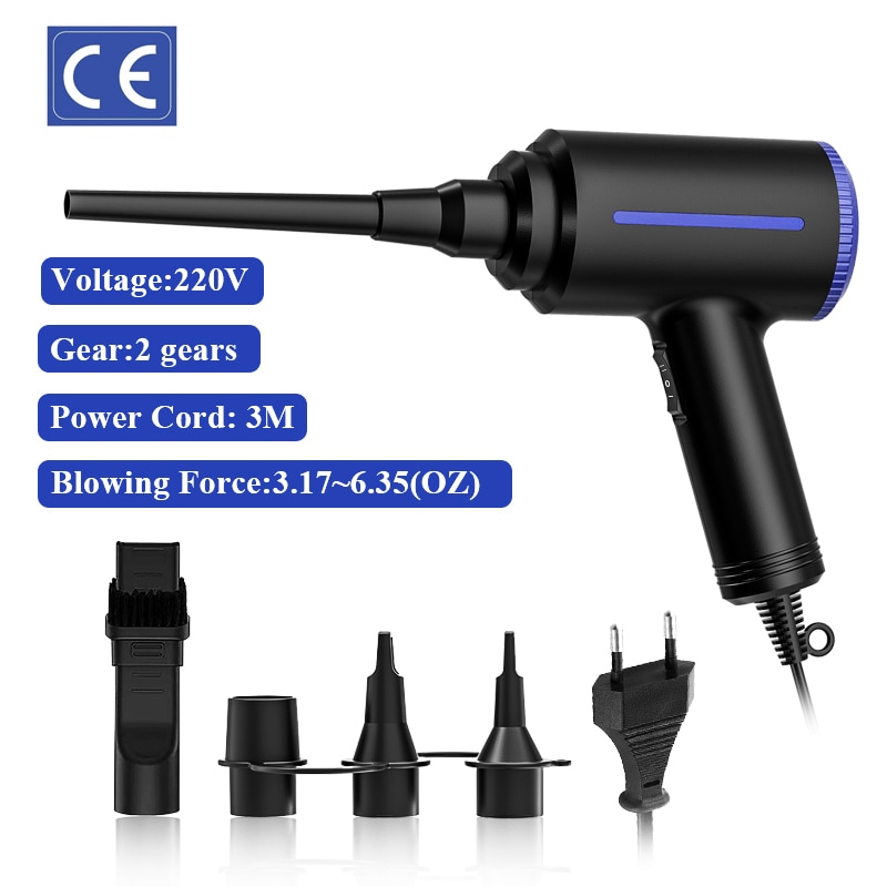 500watts Electric Air Duster, Compressed Air 40000RPM Electronics Air Blower Gun Canned Air Spray for Computer Keyboard Cleaner