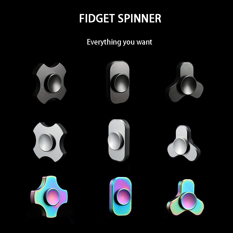 Metal Small Square Fidget Spinner Mini Elf Pure Copper Fingertip Gyro Decompression Stress Relief Autism Toy Adult Child Gift