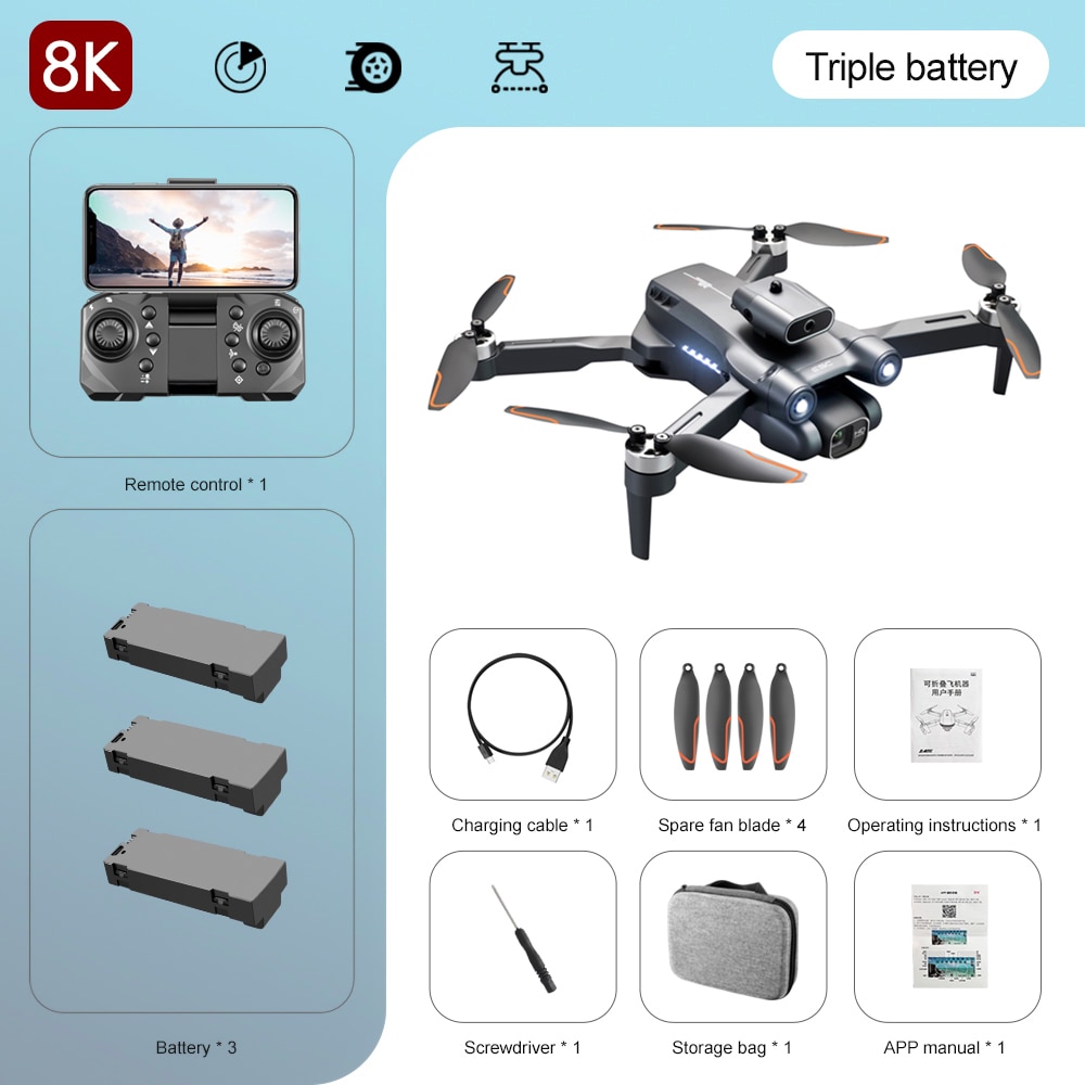 S1S Mini 4k Drone Profesional 8K HD Camera Obstacle Avoidance Aerial Photography Brushless Foldable Quadcopter 3km 2023 New