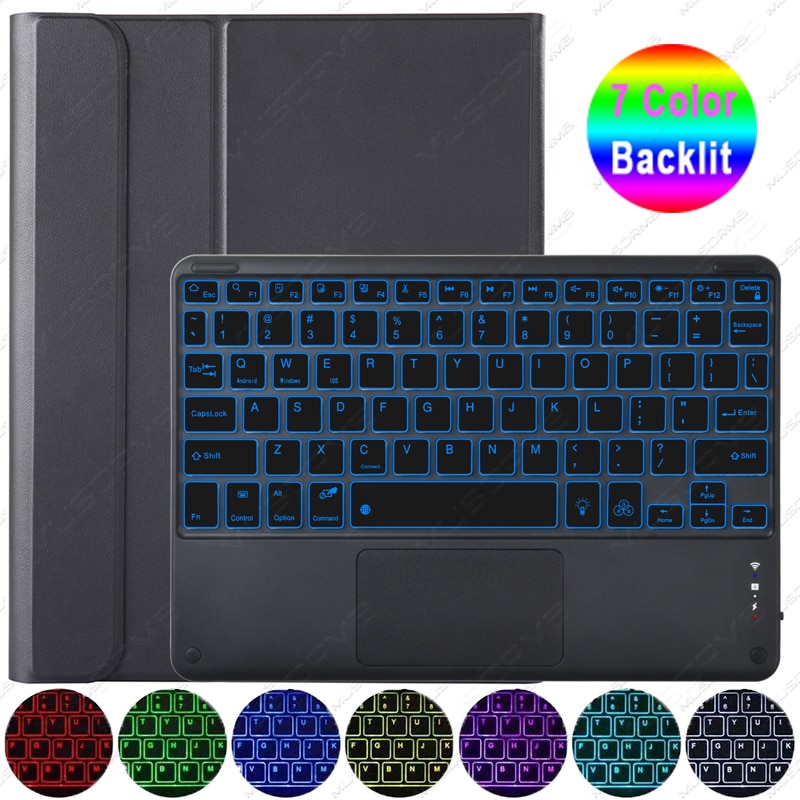 Magic Case Keyboard for Samsung Tab A8 A7 S6 Lite 2022 Touchpad Backlit Tab S8 S7+ S7 FE S8+ Plus S8 Ultra Portuguese Korean