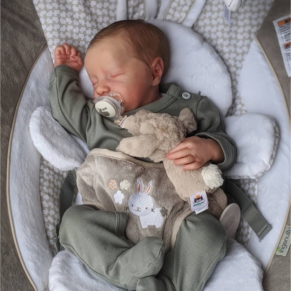 17Inch Lifelike Finished Bebe Reborn Full Vinyl Boy Body Washable Doll Levi Awake or Sleeping Toy Figure For Girls Surprise Gift