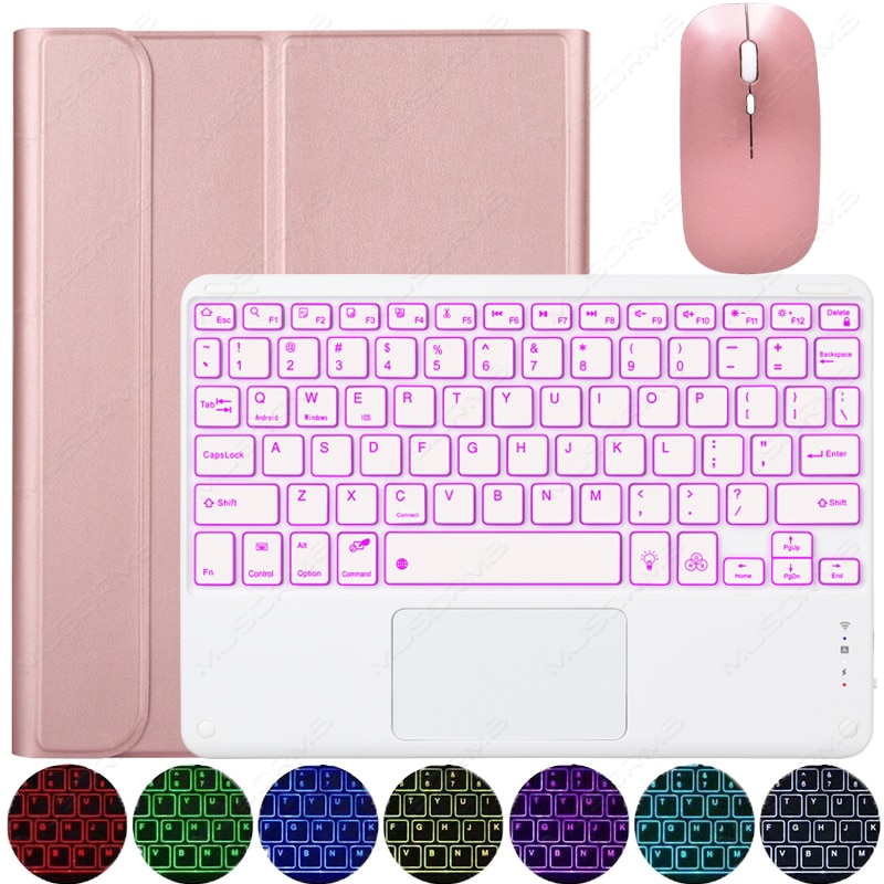 Magic Case Keyboard for Samsung Tab A8 A7 S6 Lite 2022 Touchpad Backlit Tab S8 S7+ S7 FE S8+ Plus S8 Ultra Portuguese Korean