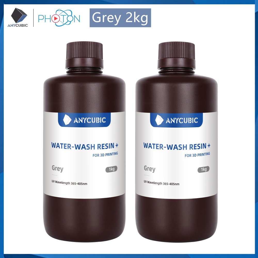 Anycubic Water-Wash Resin 3D Printers Resin Water-Washable 365-405nm  for LCD DLP Photon M3 Plus Max 7K mono 6K Printing