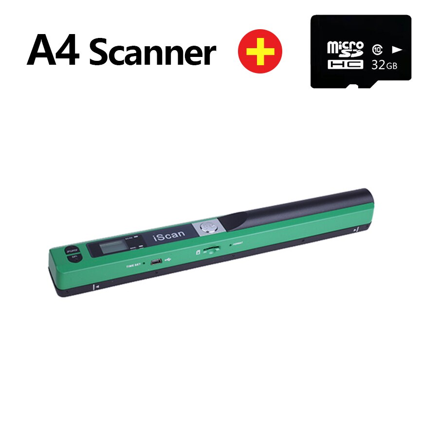 iScan Scanner Document Portable A4 Scanner For Documents Books Office Handheld Mobile Scanners JPG/PDF 900DPI