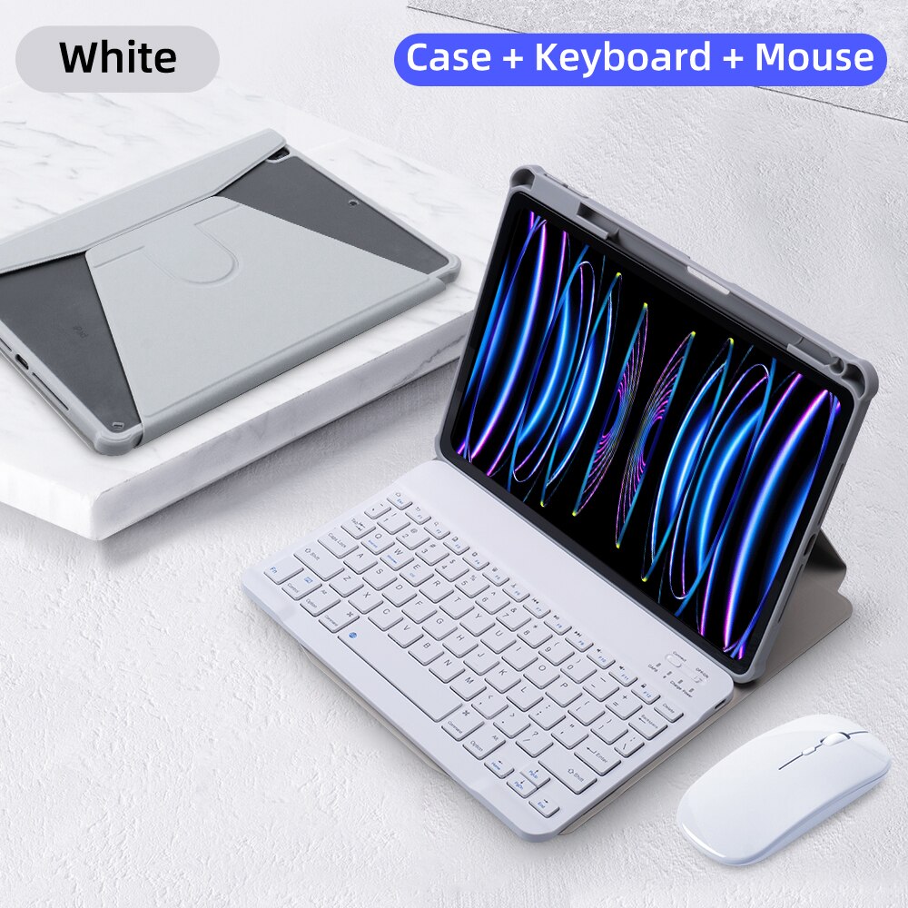 For iPad Keyboard Case For iPad 10th Generation Case For iPad 10.2 9/8/7th Air 3 10.5 Pro Air 4 5 10.9 2018 to 2022 Pro 11 Cover