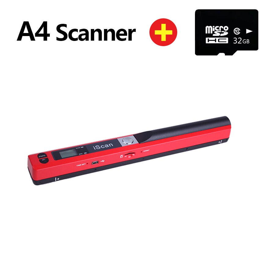 iScan Scanner Document Portable A4 Scanner For Documents Books Office Handheld Mobile Scanners JPG/PDF 900DPI