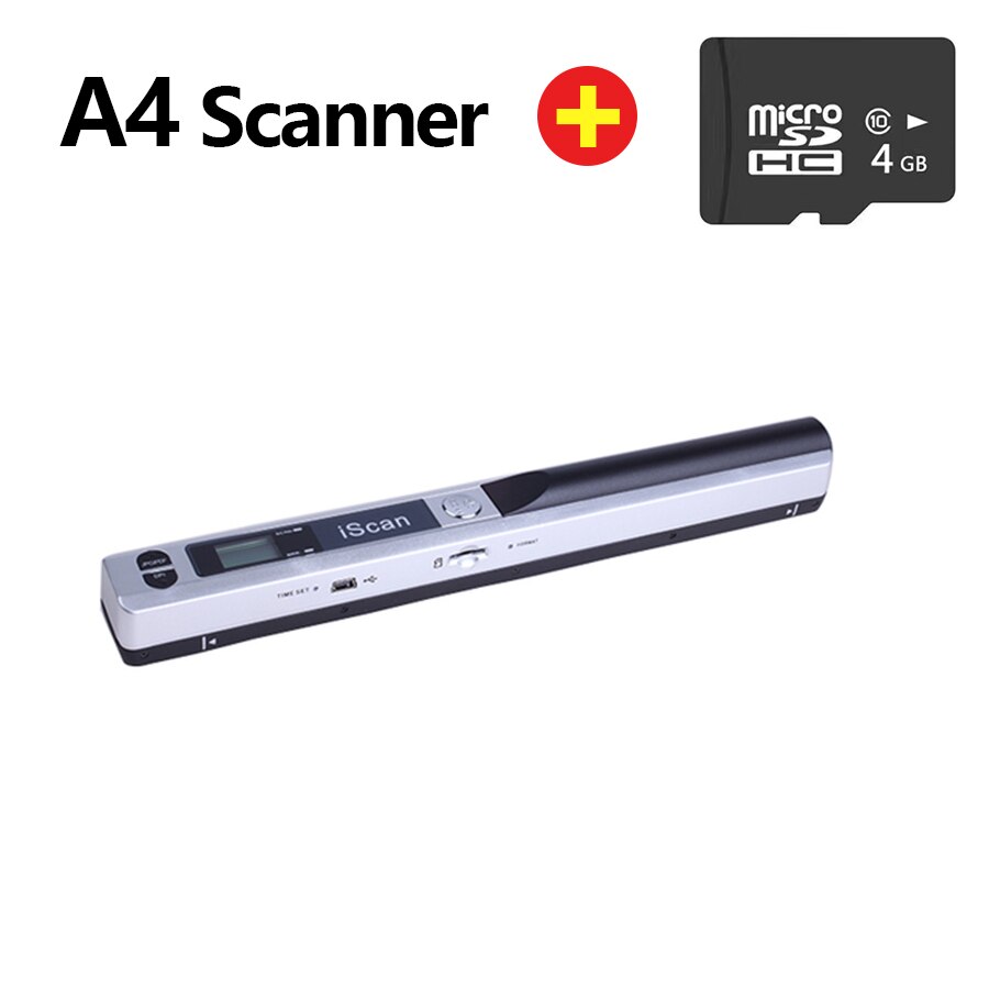 iScan Scanner Document Portable A4 Scanner For Documents Books Office Handheld Mobile Scanners JPG/PDF 900DPI