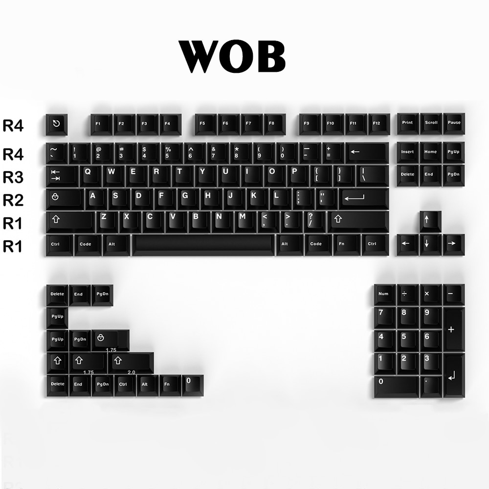 GMK WOB BOW 121 Keys Double Shot Keycap YMK keycap English Custom Personality Keycaps For Mechanical Keyboard 84/87/96/980/100