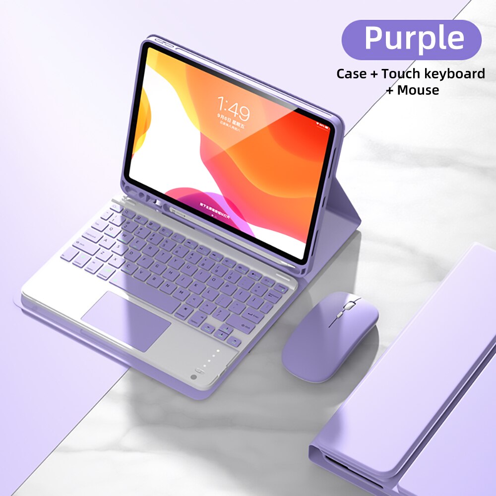 For iPad Keyboard Case For iPad Pro 11 2020 2021 Air 5 4 10.9 Mini 6 10.2 9/8/7th 2018 2017 5th 6th 9.7 Pro 10.5 Mini 4 5 Case