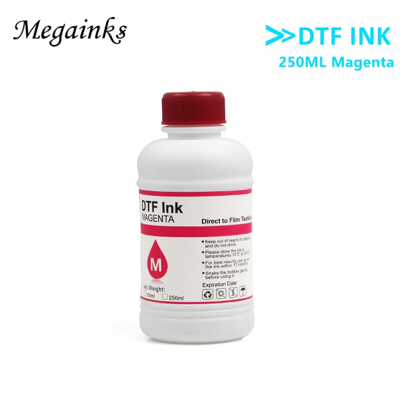 6PCS*250ML DTF ink kit for direct transfer film for PET film DTF ink all desktop & large format DTF printer 1BK 1C 1M 1Y 2WH