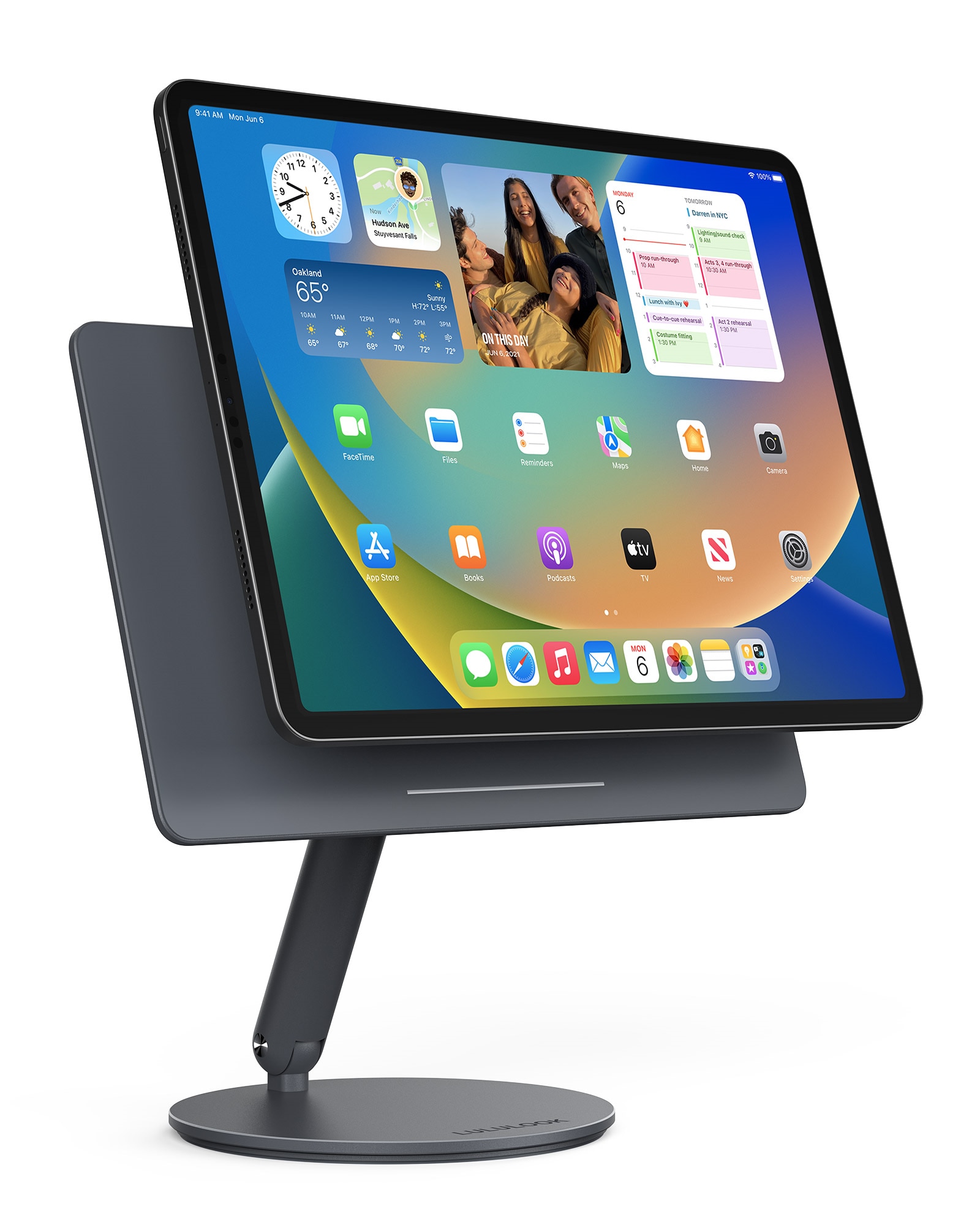 LULULOOK Magnetic Stand For iPad Pro,360° Rotation Base Adjustable Foldable Holder For iPad Pro 12.9/11 iPad Air 5/4th Bracket