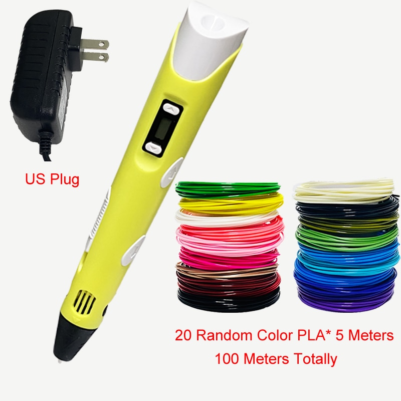 3D Printing Pen 3D Pen OLED Display With 12 Color PLA/ABS Filaments 3D Drawing Printer For Kids/Adults Creative Design Drawing