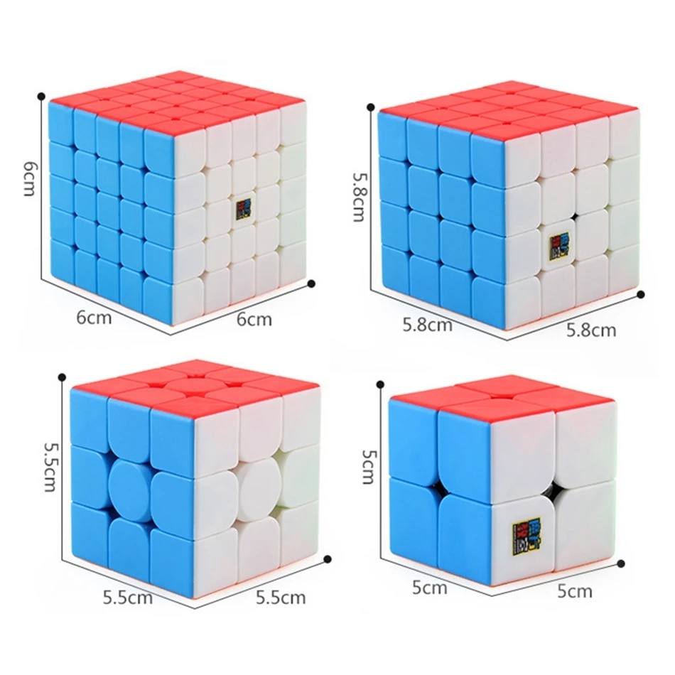 MoYu Cube Gift Box 2x2 3x3 4x4 5x5 Magic Cube SQ-1 Speed Cube Puzzle Game Cube Carbon Fiber Sticker Cubo Present Gift For Kids