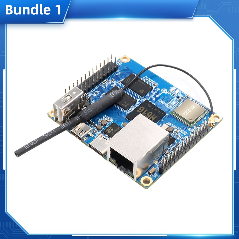 Orange Pi Zero 2 1GB RAM Allwinner H616  BT Wifi IR Receiver Optional Aluminum Case Power Supply HDMI-compatible Cable