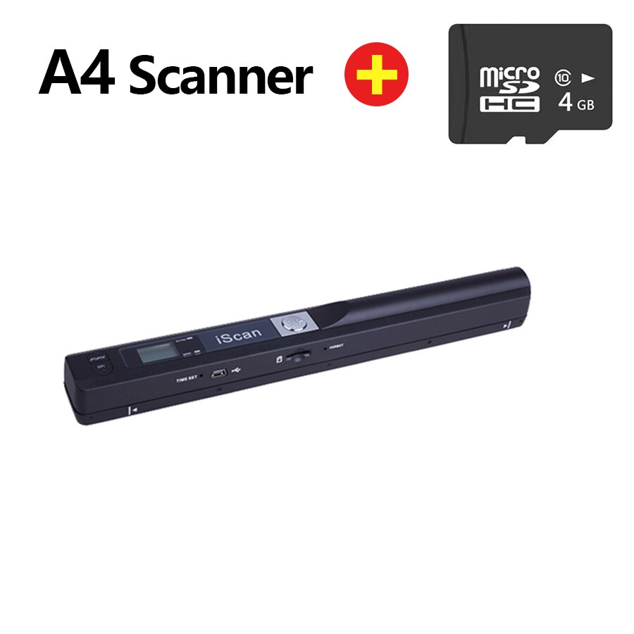 iScan Scanner Document Portable A4 Scanner For Documents Books Office Handheld Mobile Scanners JPG/PDF 900DPI