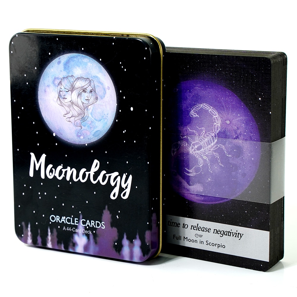 Lunalapin Tarot Luna Lapin Tarot Beginner in a Tin Metal Box High Quality 78 Card Gilded Edge Paper Booklet Based Rider Tarot