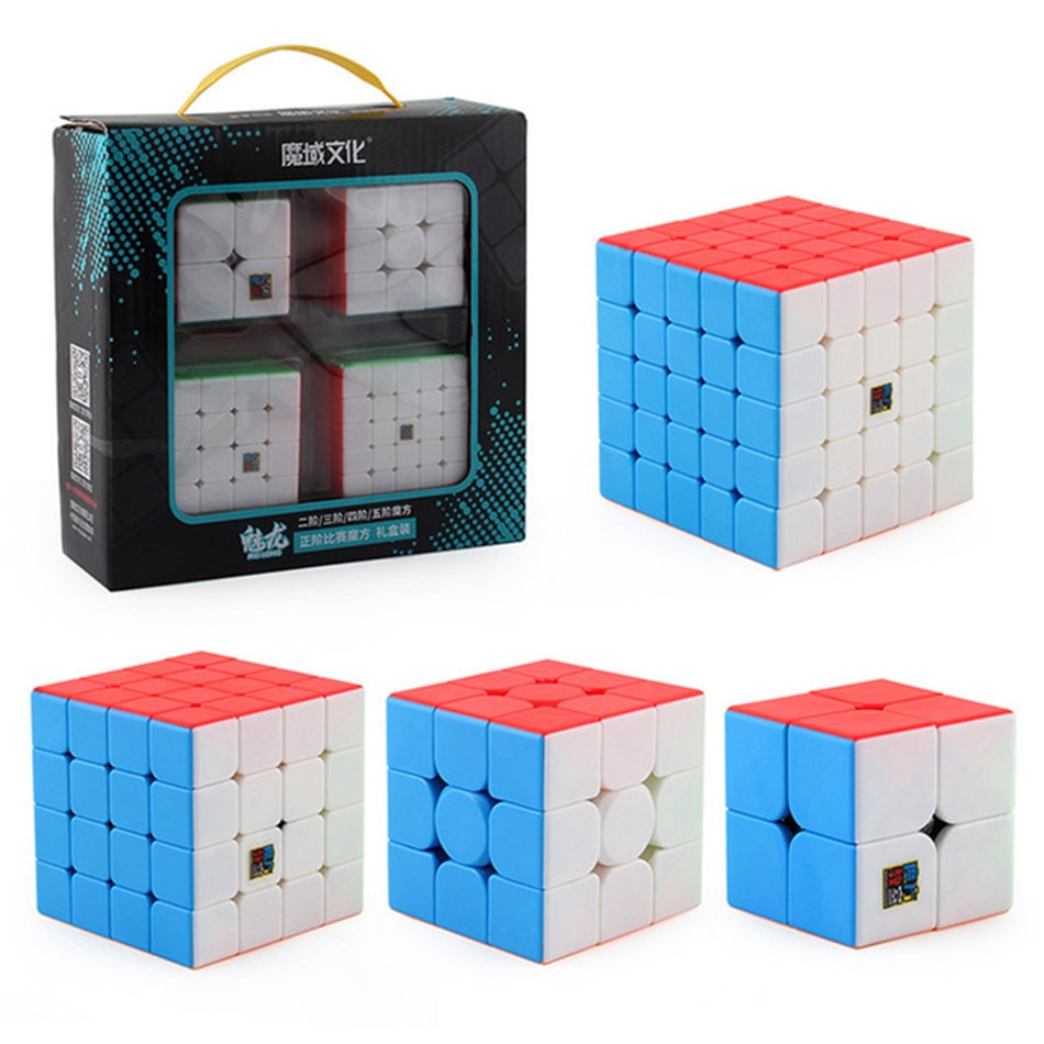 MoYu Cube Gift Box 2x2 3x3 4x4 5x5 Magic Cube SQ-1 Speed Cube Puzzle Game Cube Carbon Fiber Sticker Cubo Present Gift For Kids