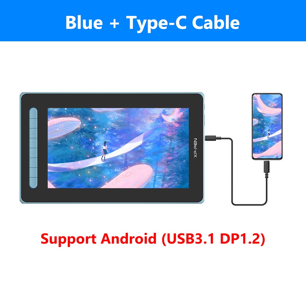 XPPen Artist 12 2nd Gen Graphic Tablet Monitor with 127% sRGB 8 Shortcut Keys 11.9 Inch Pen Display Support Android Windows Mac