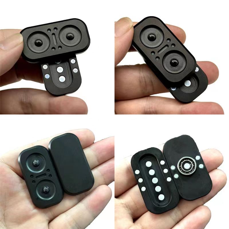 New 2 in 1 Owl Fidget Slider Metal Push Spinner For Adult ADHD Hand Sensory EDC Fidget Toys Office Desk Anxiety Stress Relief