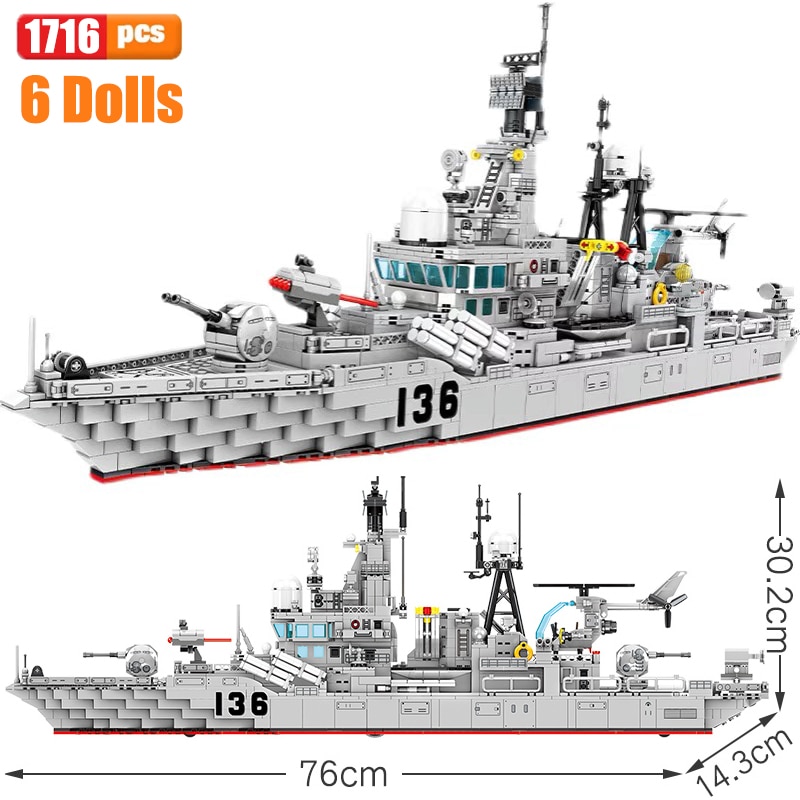 Sembo Block ShanDong Aircraft Carrier With LED Building Blocks Military Battleship Brick Weapon Warship Toys Warcraft Ship Boat