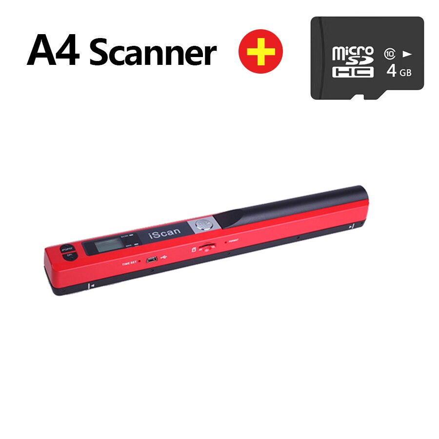 iScan Scanner Document Portable A4 Scanner For Documents Books Office Handheld Mobile Scanners JPG/PDF 900DPI