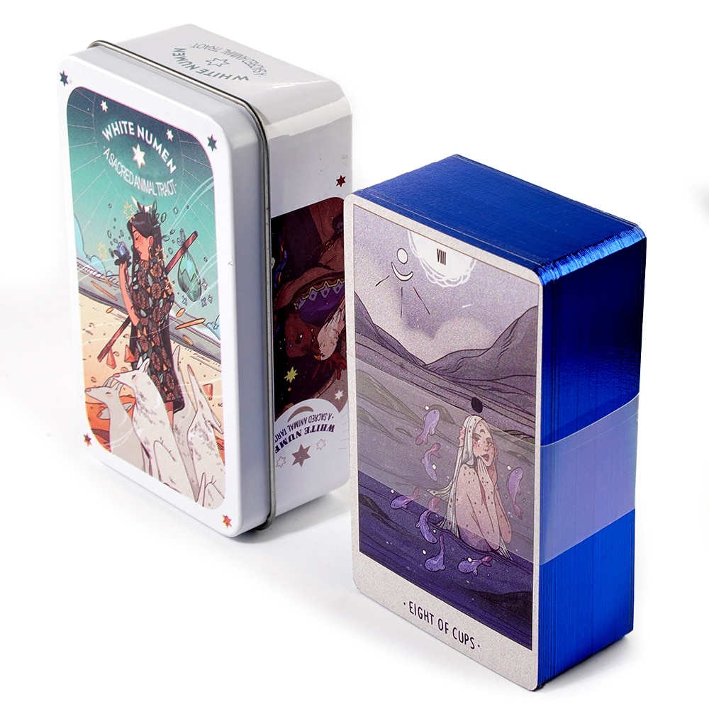 Lunalapin Tarot Luna Lapin Tarot Beginner in a Tin Metal Box High Quality 78 Card Gilded Edge Paper Booklet Based Rider Tarot