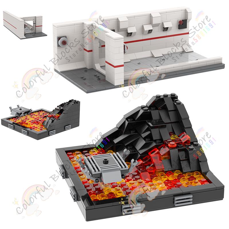 Interstellar Wars Movie Scenes MOC Building Blocks DIY Sci-Fi Mustafar Imperial Ship Action Figure Assemble Bricks Toys For Kids