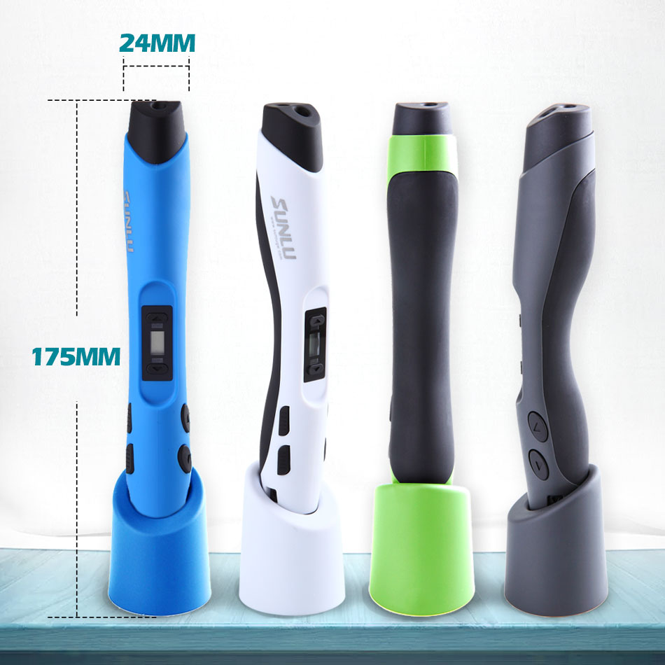 SUNLU SL-300 3D Pen With Plug 3D Printing Pens Support PLA/ABS Filament 1.75mm 8 levels Speed Control Child Christmas Gift