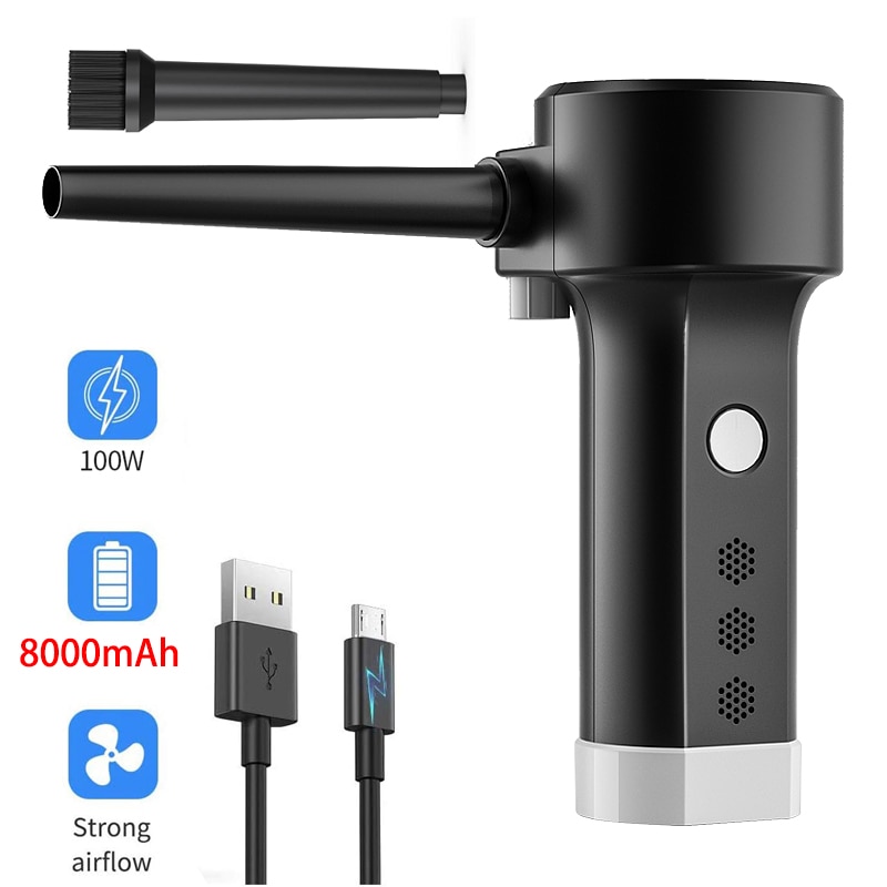 Electric Air Blower Duster &Air Pump 3-in-1,Canned air Compressed Air Cans for Computer Desk cleaner Keyboard Cleaner for Office