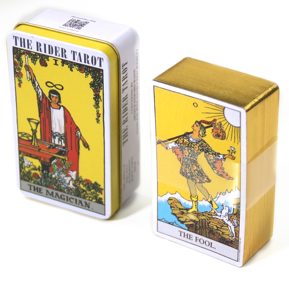 Lunalapin Tarot Luna Lapin Tarot Beginner in a Tin Metal Box High Quality 78 Card Gilded Edge Paper Booklet Based Rider Tarot