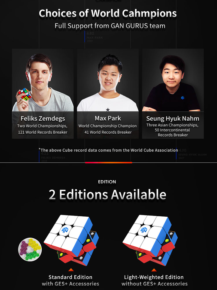 Gan 356 m Magnetic Speed cube Stickerless 356m 3x3 speedcube 3x3x3 Professional Magic Cube Gan magnetic Toys for Children