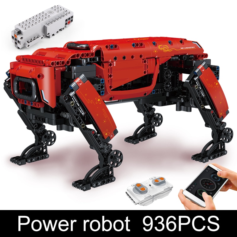 MOULD KING 15066 Technical Robot Toys The RC Motorized Boston Dynamics Big Dog Model AlphaDog Building Blocks Bricks Kids Gifts