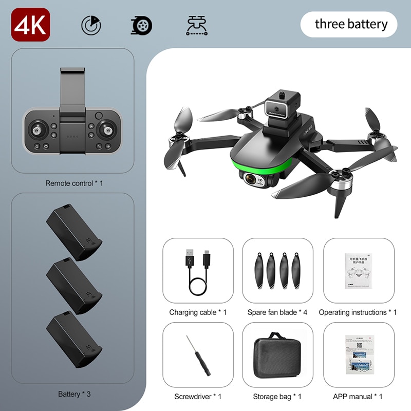 New S5S Mini Drone 4k Profesional 8K HD Camera Obstacle Avoidance Aerial Photography Brushless Foldable Quadcopter 1.2km
