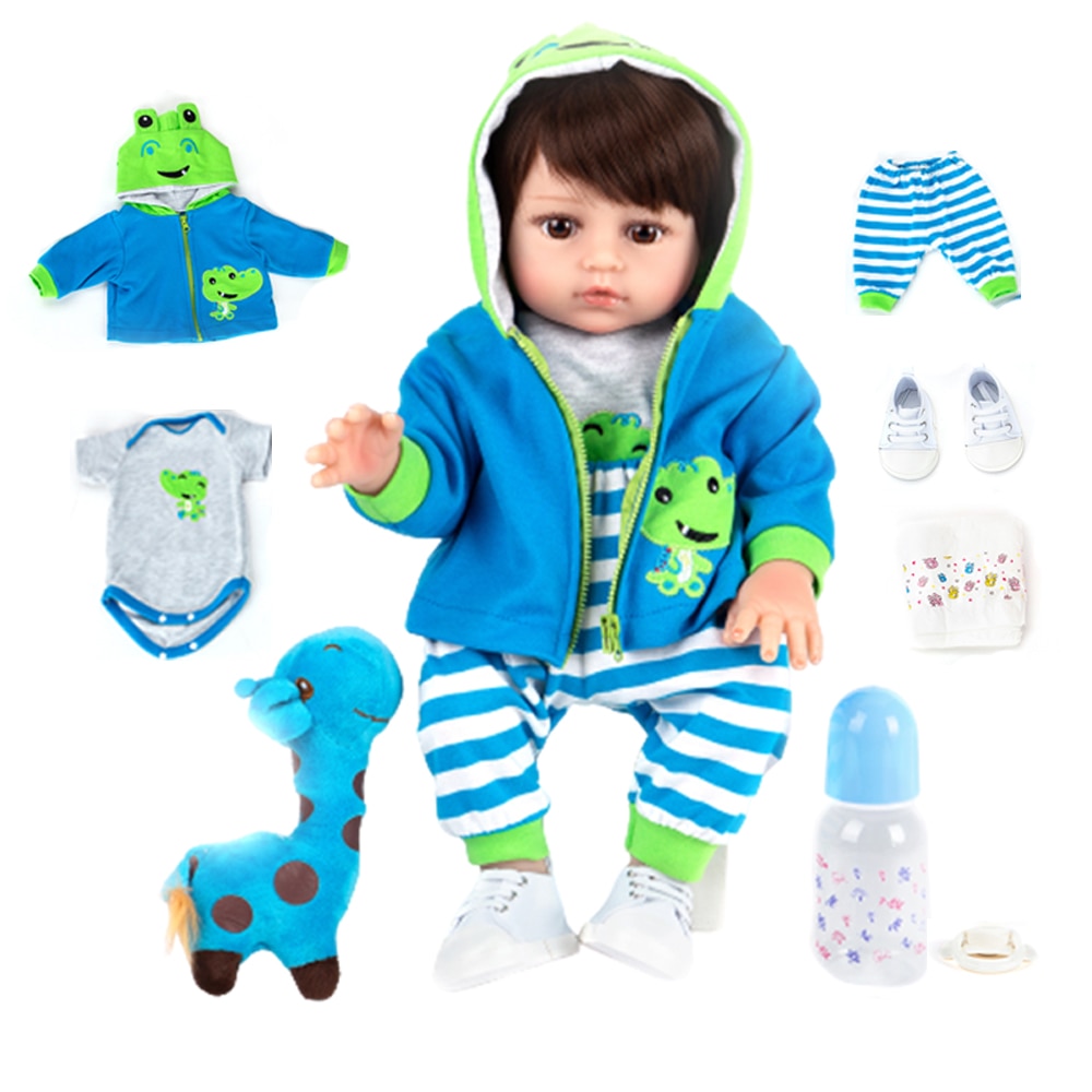 Baby doll Reborn Doll Silicone Body Can Take Bath With Pacifier Magnetic Christmas Gifts For Children Send From Brasi