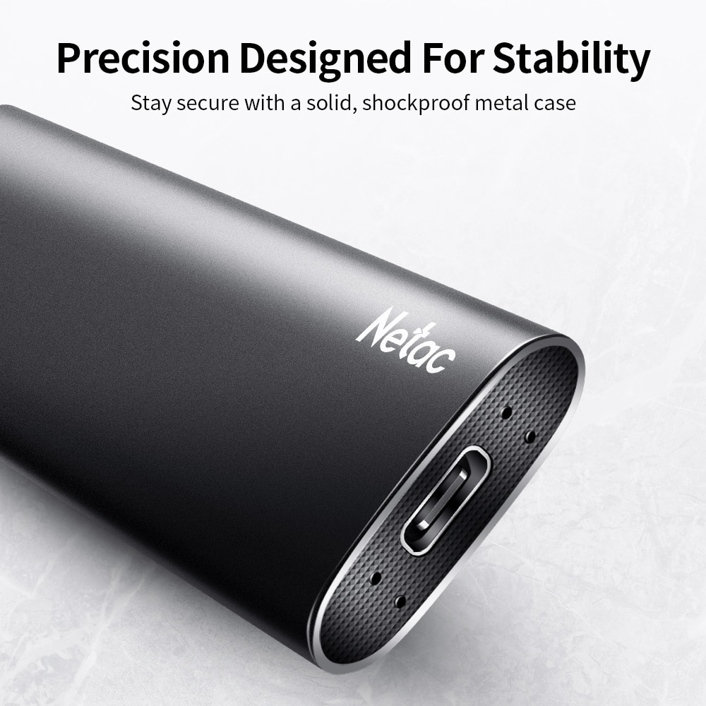 Netac External Portable SSD 250GB 500GB 1TB 2TB SSD Solid Hard Drive External USB 3.1 Type C For Laptop Businessman