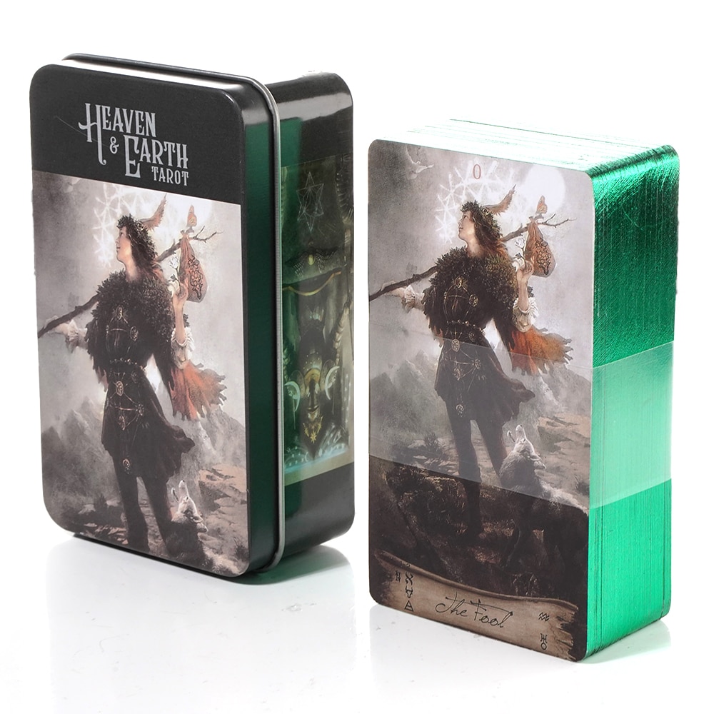 Lunalapin Tarot Luna Lapin Tarot Beginner in a Tin Metal Box High Quality 78 Card Gilded Edge Paper Booklet Based Rider Tarot