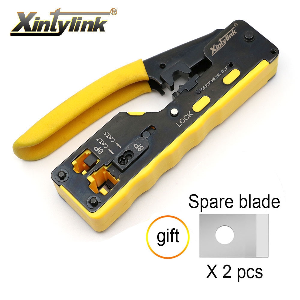 xintylink all in one rj45 pliers networking crimper cat5 cat6 cat7 cat8 crimping network tools ethernet cable Stripper clamp lan