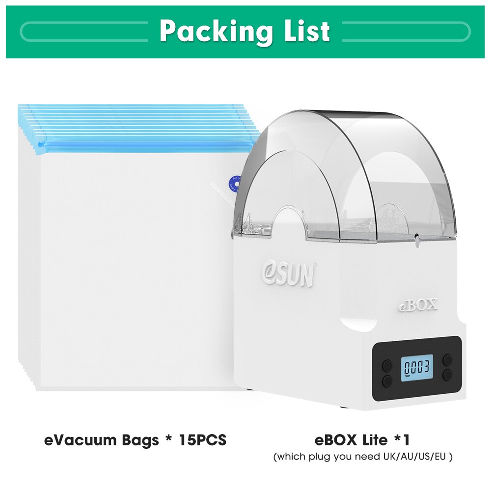 eSUN BOX Lite 3D Filament Dryer Box Drying Filaments Storage Box Keeping Filament Dry Holder Free 3D Printing Tools
