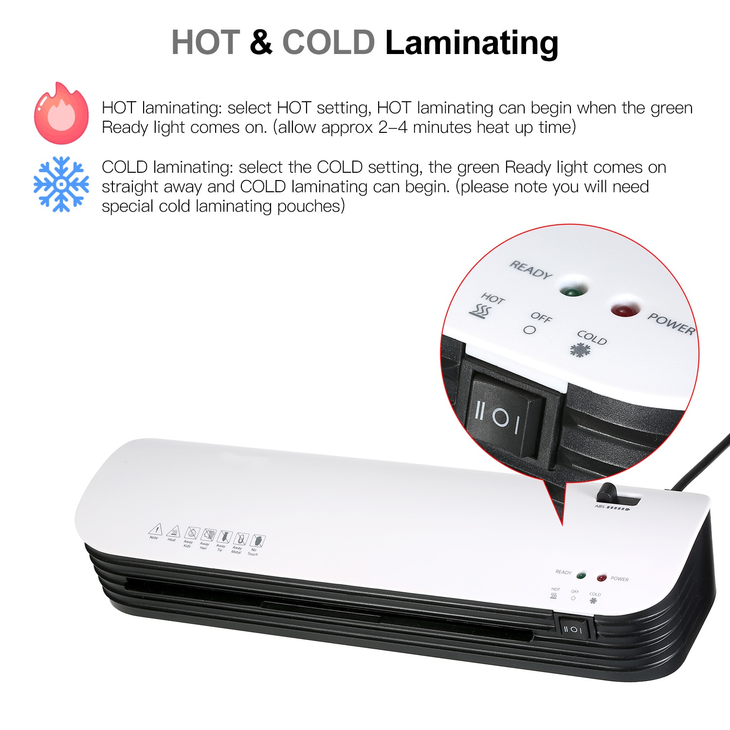 SL299 A4 Laminator Machine Set Hot and Cold Lamination 2 Roller System with 20 Laminating Pouches Paper Cutter Corner Rounder
