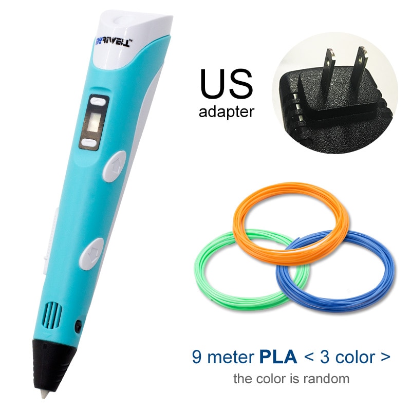 Myriwell 3D Pen LED Screen DIY 3D Printing Pen 100m ABS Filament Creative Toy Gift For Kids Design Drawing