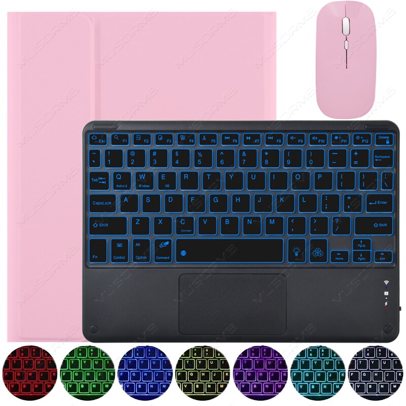Magic Case Keyboard for Samsung Tab A8 A7 S6 Lite 2022 Touchpad Backlit Tab S8 S7+ S7 FE S8+ Plus S8 Ultra Portuguese Korean