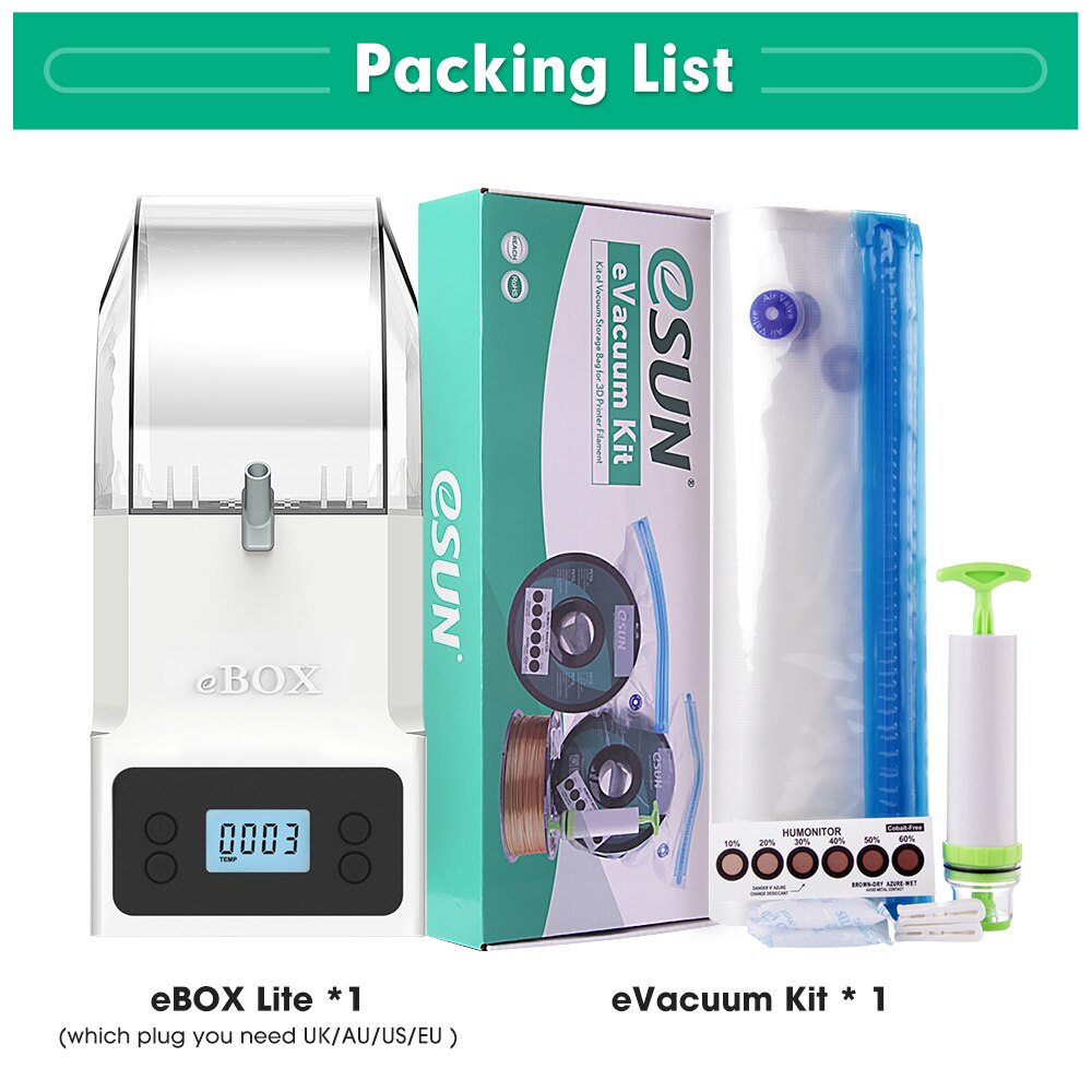 eSUN BOX Lite 3D Filament Dryer Box Drying Filaments Storage Box Keeping Filament Dry Holder Free 3D Printing Tools