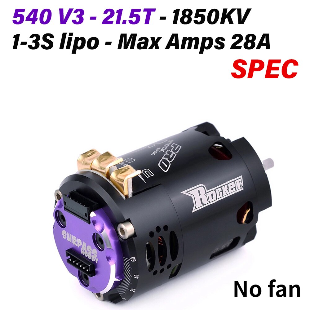 Surpass Hobby Rocket 540 V3 Sensored Brushless Motor Waterproof 3.5T 10.5T 25.5T 21.5T 13.5T for 1/10 1/12 RC Car Drift Truck