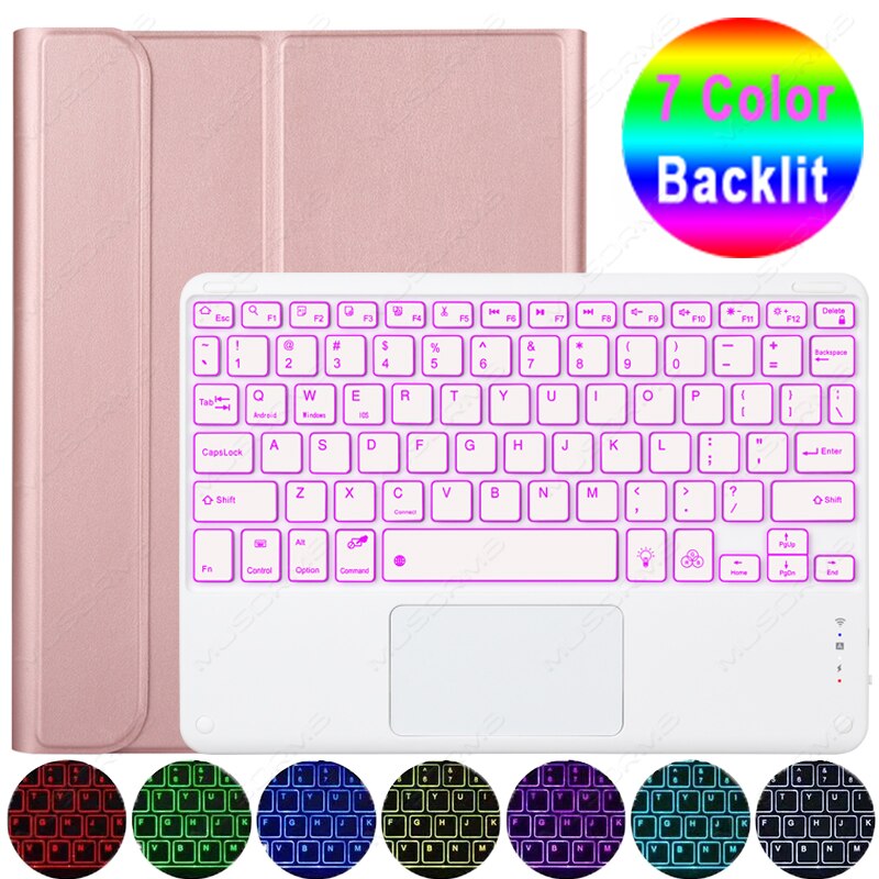 Magic Case Keyboard for Samsung Tab A8 A7 S6 Lite 2022 Touchpad Backlit Tab S8 S7+ S7 FE S8+ Plus S8 Ultra Portuguese Korean