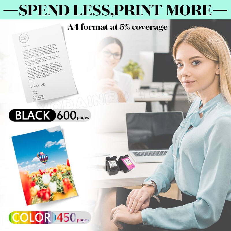 Royek Re-manufactured Ink Cartridge Compatible for HP 301 301XL INK DeskJet 1050 2050 3050 2150 1510 2540 Printer Full