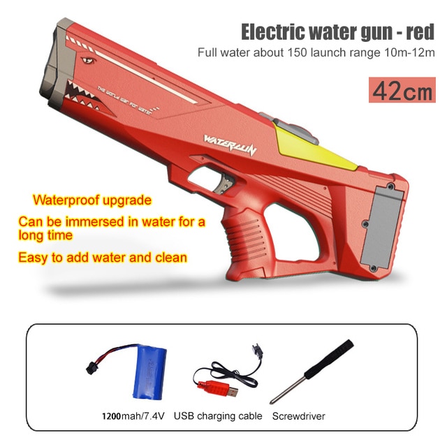 Automatic Electric Water Gun Children Toys Outdoor Beach Water Wars Summer Wimming Pool Large Capacity Water Guns for Kids Adult