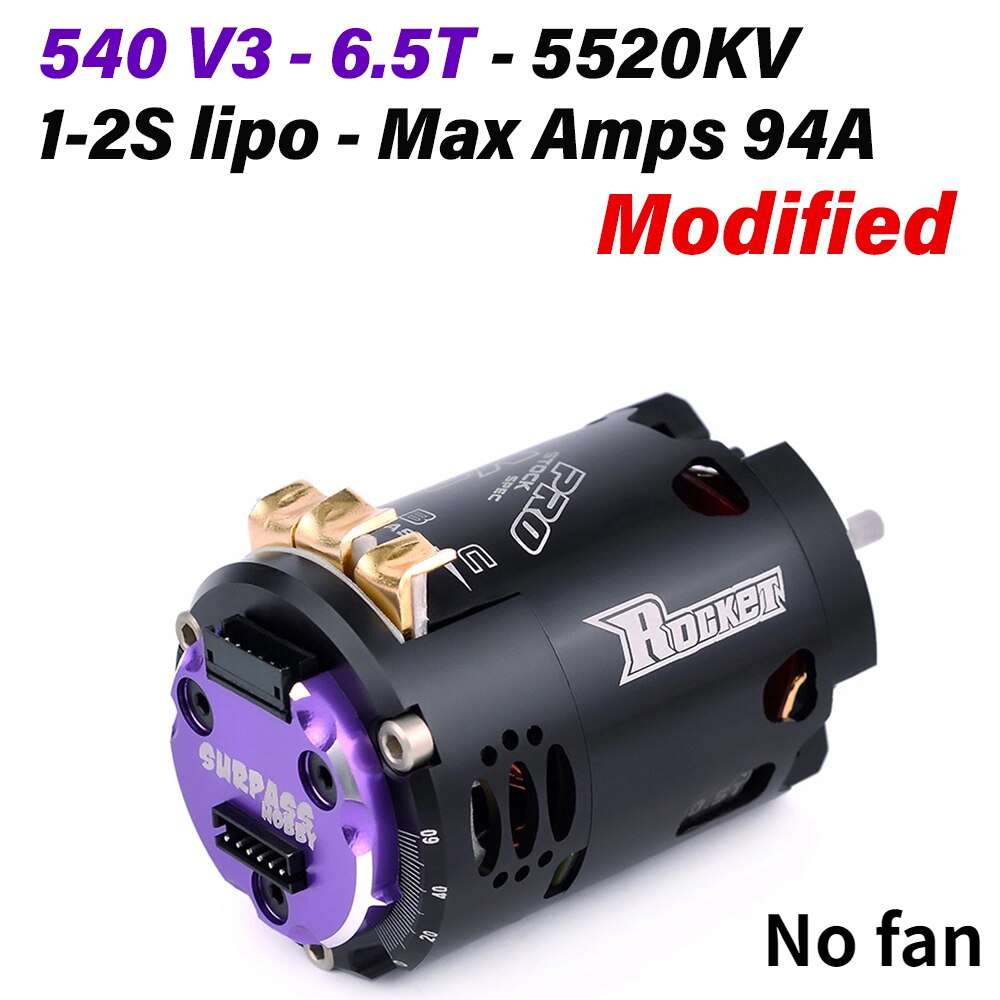Surpass Hobby Rocket 540 V3 Sensored Brushless Motor Waterproof 3.5T 10.5T 25.5T 21.5T 13.5T for 1/10 1/12 RC Car Drift Truck